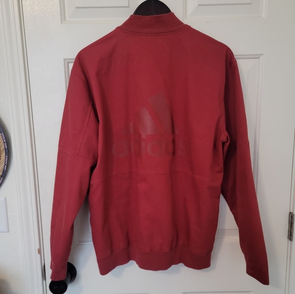 Adidas Skateboarding Coaches Bomber Style Jacket. Men's Large Brick Red - Picture 2 of 6